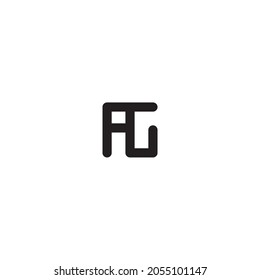 
combination of letters A and G simple symbol box vector logo