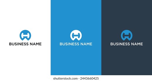 combination of the letters h and w this logo design is for all creative businesses