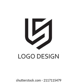 the combination of the letters l and s forms a shield perfect for corporate designs