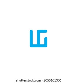 
combination of letters L, U and G simple symbol box vector logo