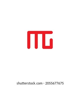 
combinación de letras M y G logotipo del vector de caja de símbolos simple