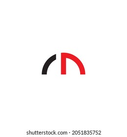 combinación de letras M y N símbolo simple vector