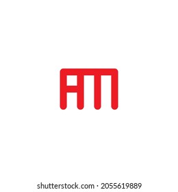 
combinación de letras A y M logotipo del vector de caja de símbolos simple