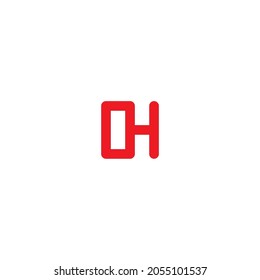 
combination of letters o and H simple symbol box vector logo