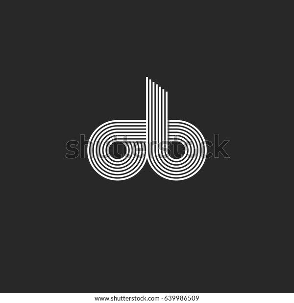 Combination Letters Ob Logo Monogram Business Stock Vector (Royalty ...