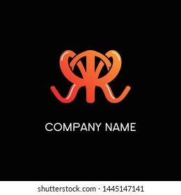 combination of letters R and R with the color gradation of the logo