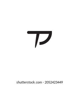 Kombination aus Buchstaben T und D mit einfachem Symbol, Vektorsymbol