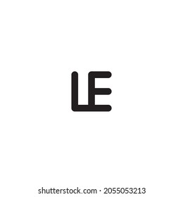
combination of letters U and E geometric simple symbol logo vector