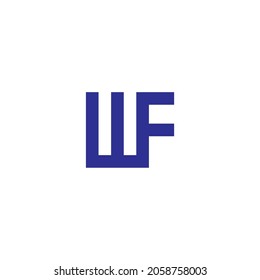 
combinación de letras w y F símbolo sencillo vector
