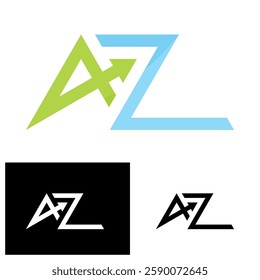 Combination of letters A and Z for a business logo.