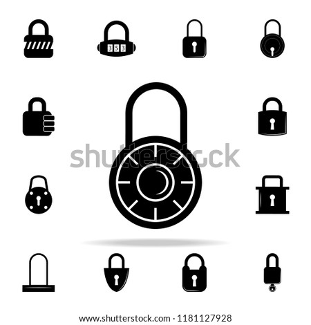 combination lock icon. lock and keys icons universal set for web and mobile