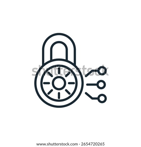 combination lock  icons isolated on White Background. Flat style design
