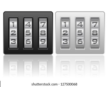 Combination lock icons on a white background.