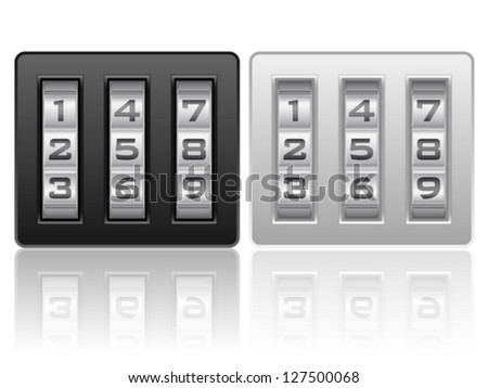 Combination lock icons on a white background.