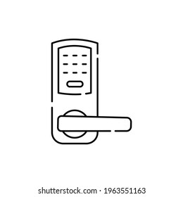 Combination lock сolor line icon. Pictogram for web page, mobile app, promo. UI UX GUI design element. Editable stroke.