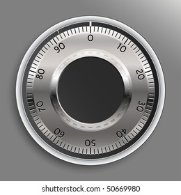 Combination Lock. Combination Safe Lock. Vector Illustration.