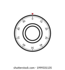 Combination Lock. Security Concept. Metal Steel Lock For Safety And Privacy. Vector illustration. Eps 10.