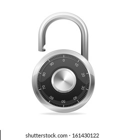 Combination Lock, Security Concept. Vector padlock - Shutterstock ID 161430122
