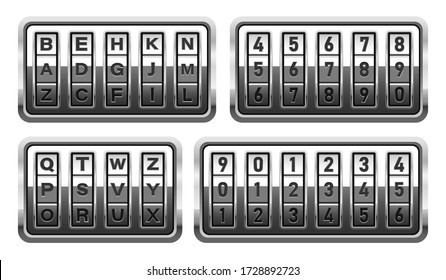 Combination lock vector design illustration isolated on white background