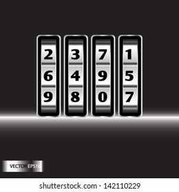 Combination lock. Vector illustration.