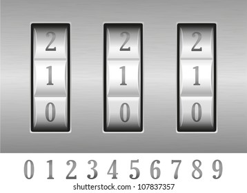 combination lock vector illustration isolated on white background