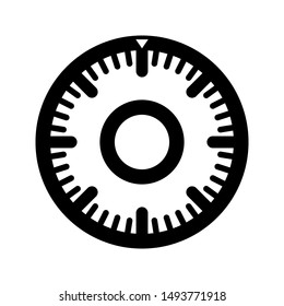combination lock wheel icon isolated. Padlock combination. Security, safety, protection, password, privacy concept. icon on white background 