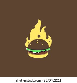 Logo de combinación entre hamburguesa y queso fundido