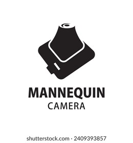 Combination logo camera and mannequin, double meaning logo for business logo