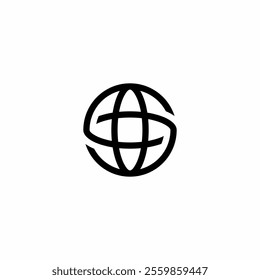 Combination logo Concept of letter S and earth