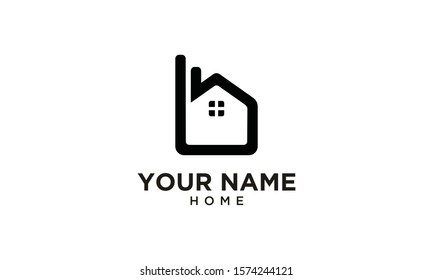 Combination logo from letter B form a home logo design concept	