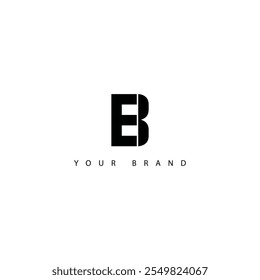 
combination logo of letters e and b , vector template design illustration