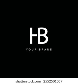 combination logo of letters h and b , vector template design illustration