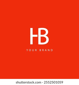 combination logo of letters h and b , vector template design illustration