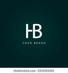 combination logo of letters h and b , vector template design illustration