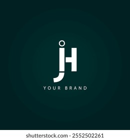 Logo de combinación de letras J y H, ilustración de diseño de Plantilla de Vector