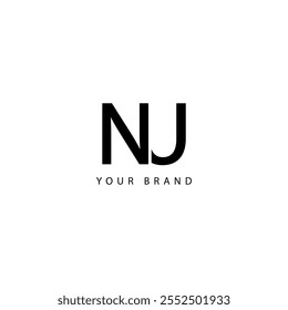 combination logo of letters n and u , vector template design illustration