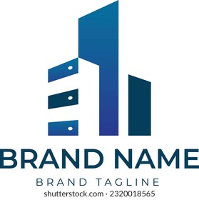 combination logo made from database and city logo, database city logo template.