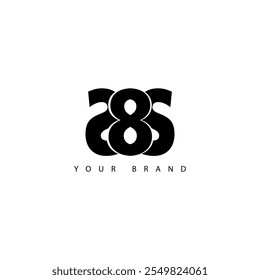 
combination logo of numbers and letters , vector template design illustration