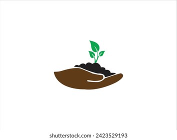 Combination logo, plant design vector,