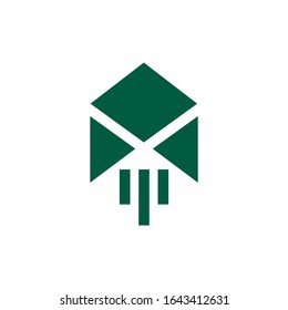 Logotipo combinado del concepto de diseño de los cohetes y el logotipo del hogar