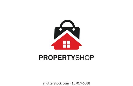 Combination logo from sell and home logo design concept