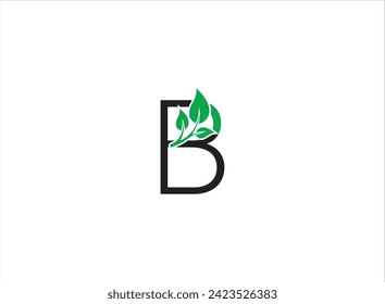 Combination logo,letter and plant design vector,