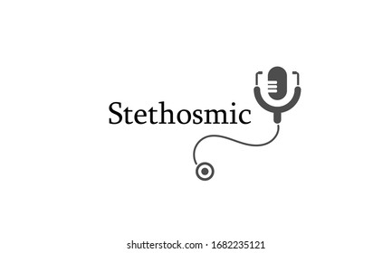 a combination of a mic and a stethoscope, forming a stethoscope mic.