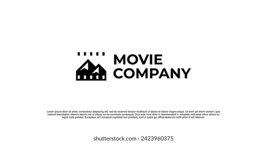 combinación del logo de la película con la montaña