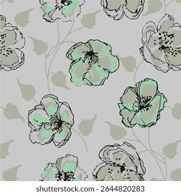 combination of natural tones and detailed motifs makes this pattern a soothing and stylish option. on wallpaper, fabric or other decorative surfaces