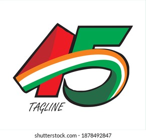 a combination of numbers 4 and 5, a simple logo to commemorate an anniversary and so on.