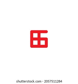 
combination of numbers 8 and 6 simple symbol logo vector