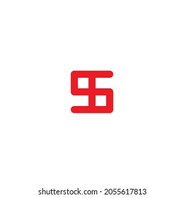 
combination of numbers 9 and 6 simple symbol box vector logo