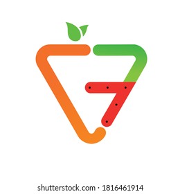 combination of orange fruit with watermelon in the shape of an inverted triangle
