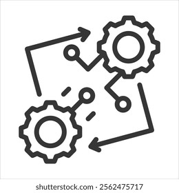 Combination Outline Icon Vector Illustration